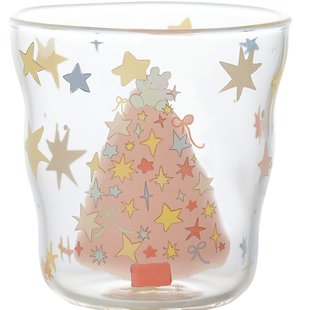 蓝莲花羡鸟文社玻璃杯水杯女高颜值可爱高硼硅杯子家用高颜值茶杯