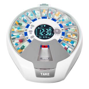 智能药盒老年人自动提醒分器语音蓝牙药箱定时远程大容量电子