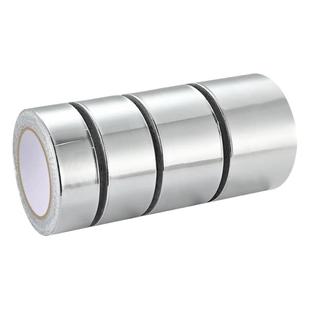 铝箔胶带玻纤布加厚保温隔热耐高温空调热水器灶台油烟机管道包扎自粘锡箔纸胶布厨房灶台缝防水防霉防潮美缝