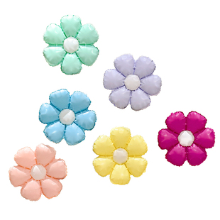 开学小雏菊太阳花笑脸花朵气球教室装饰生日场景布置幼儿园联欢会