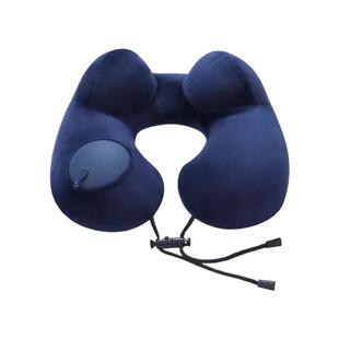 充气u型枕旅行便携颈枕坐车飞机u形枕护颈旅游靠脖按压式枕头颈椎