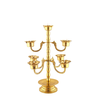 纯黄铜七星灯盏油灯铜钱油灯长明灯长寿家用蜡烛台座寺庙道家供灯