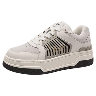 Lee官方男鞋2025冬季休闲鞋舒适时尚百搭真皮鞋子厚底韩版板鞋男