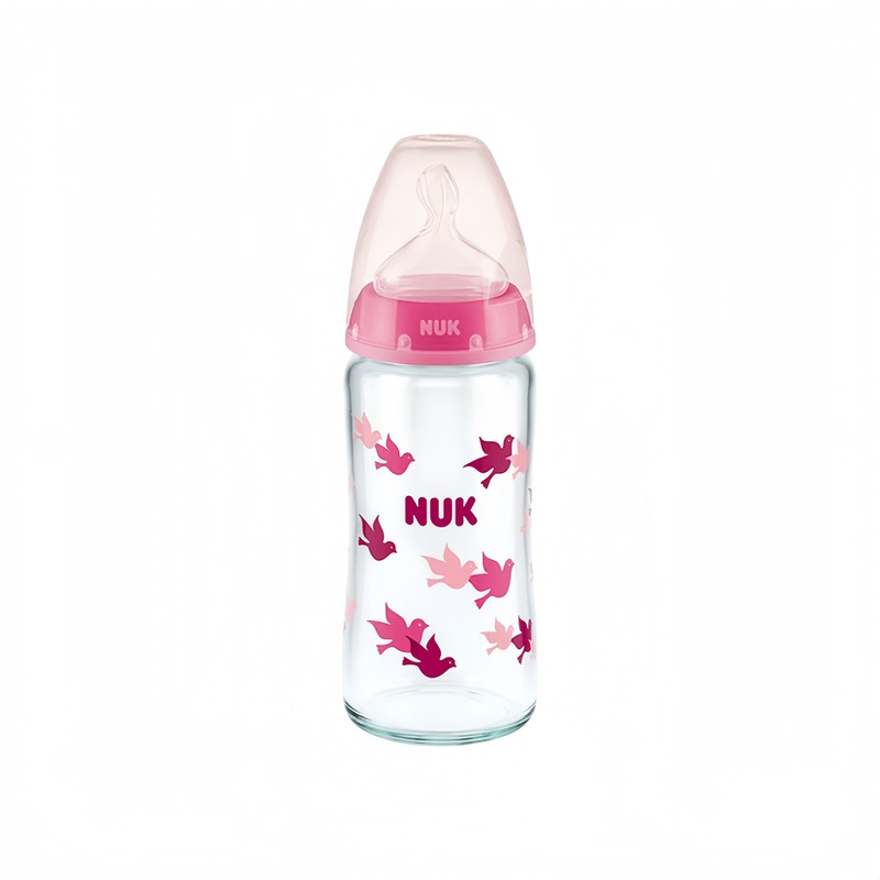 德国NUK宽口玻璃奶瓶仿母乳断奶