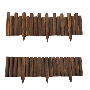 碳化防腐木栅栏花园围栏户外庭院装饰花圃篱笆花坛实木制护栏室外