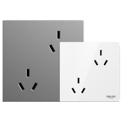 德力西官方正品六孔插座五孔16A