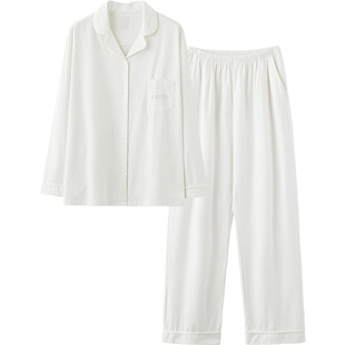 思莉太太睡衣女春秋款纯棉长袖薄款简约高级感独特绝美闺蜜家居服