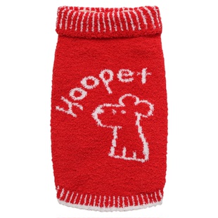 Hoopet新年狗狗衣服秋冬防寒保暖衣毛衣防掉毛猫宠物小狗冬装礼物