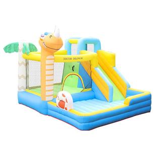 博士豚恐龙充气城堡家用室内小型儿童蹦蹦床滑梯跳床幼儿园淘气堡