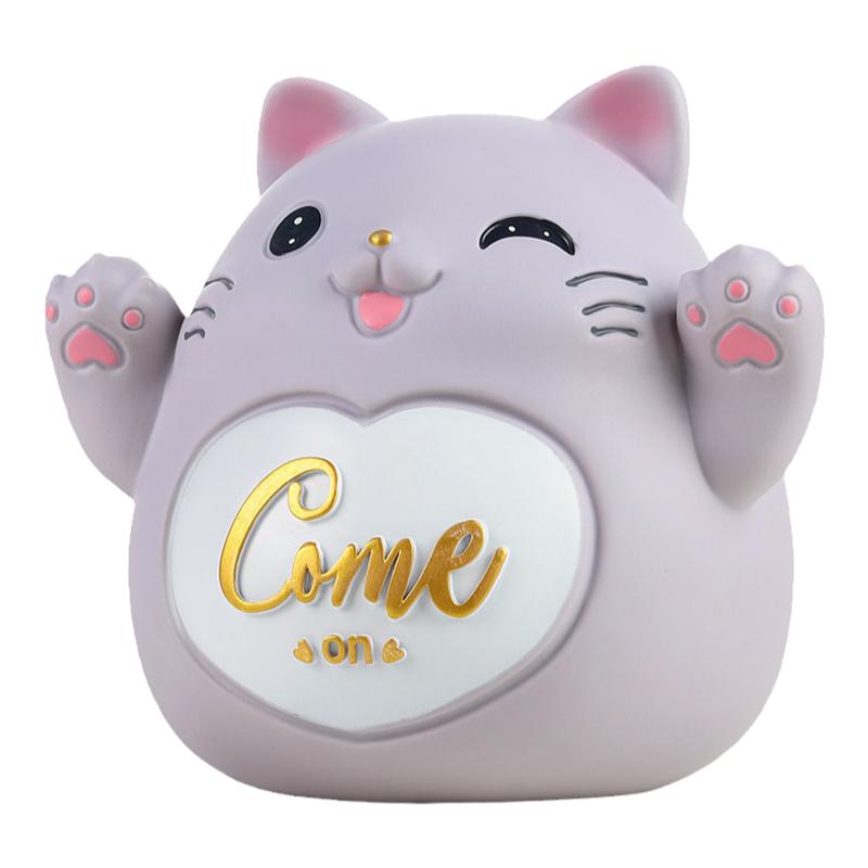 卡通可爱小猫咪存钱罐防摔储蓄罐大容量只进不出创意儿童生日礼物