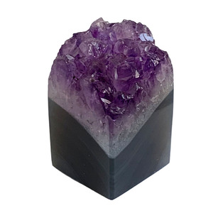 天然紫水晶簇玛瑙印章方章闲章