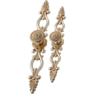 古银仿古欧式法式柜门拉手把手抽屉橱柜单孔复古白色衣柜家具五金