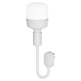 LED节能灯泡超亮照明三孔插头带灯座厨房卫生间免安装插座式壁灯