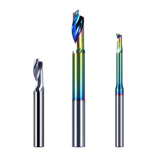 仿形单刃铣刀铝用3.175铝合金铝门窗塑钢幕墙雕刻刀钨钢七彩涂层