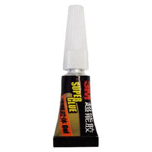 3M超能胶强力胶水502万能胶水汽车用透明玻璃塑料陶瓷金属胶粘剂快干胶硬材质修补啫喱型胶水0.5gx4支装