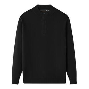 海澜之家轻商务Chic Ageless远红外半拉链针织衫25秋冬新款毛衣男