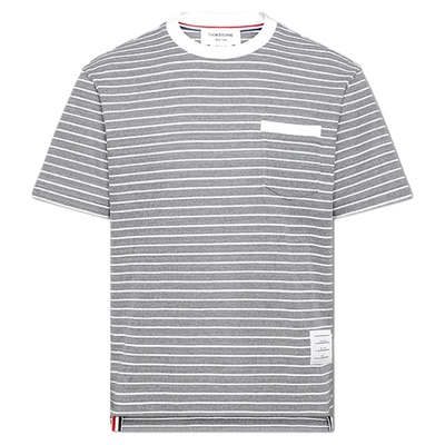 [六折优惠]THOM BROWNE 男士MILANO 短袖口袋 T 恤