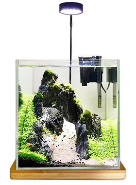 水族箱超白玻璃鱼缸带灯金鱼缸