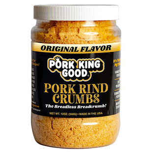 美国直邮 Pork King Good原味猪皮碎面包屑 无麸质无糖低碳水340g