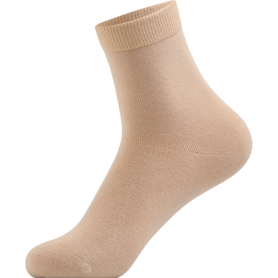 欧蒂爱中筒袜棉袜肤色薄款秋季