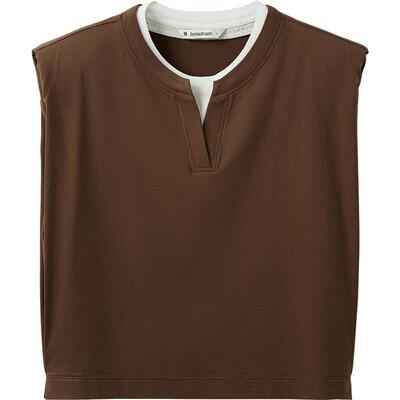 播商场同款假两件无袖圆领T恤女夏季宽松洋气上衣BDS7YD4506