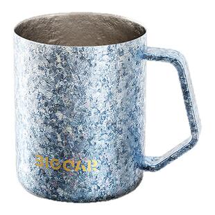 大卡纯钛马克杯咖啡杯办公杯高颜值泡茶水杯大容量生日送礼物钛杯