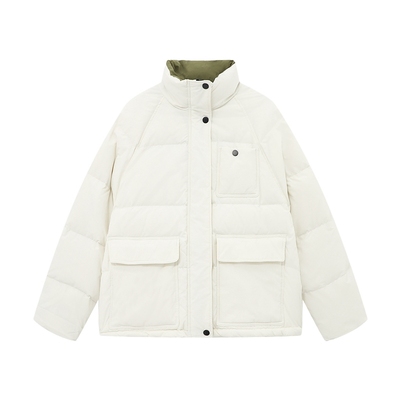 百家好宽松白鸭绒羽绒服