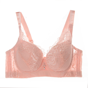 内衣女有钢圈薄款文胸聚拢调整胸罩超薄大胸显小全罩杯无海绵文胸