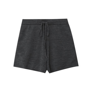 木岸muan剑桥小短裤高级百搭春秋定制172克针织短裤女DG3-127