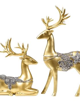 麋鹿摆件电视柜工艺品结婚礼物