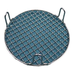 304食品级不锈钢圆形高脚空气炸锅沥油熏肉篦子方格晾网炭炉烤网