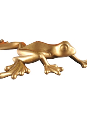 新中式轻奢陶瓷亮白色小青蛙摆设