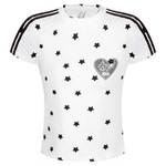 Amoeba原创满印星星织带插肩袖T恤女夏季美式复古y2k修身短款短袖