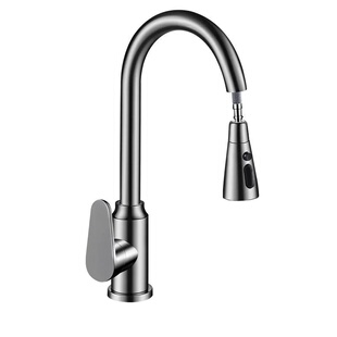 九牧王厨房全铜冷热拉伸水龙头抽拉式洗菜池水池洗碗槽可旋转龙头