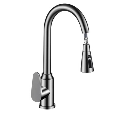 九牧王厨房全铜冷热拉伸水龙头