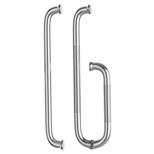 淋浴房拉手玻璃门把手304不锈钢铜芯加厚浴室卫生间移动门把手L型