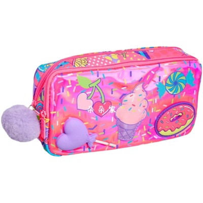 大容量收纳拉链笔袋文具smiggle