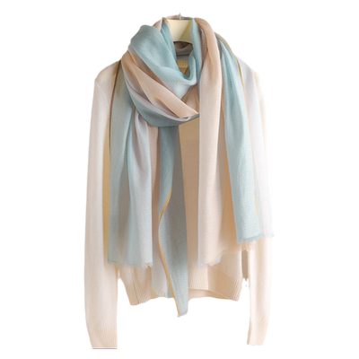 纯羊毛围巾丝巾秋冬季轻奢高级感女士2026新款高端春秋轻薄款长条