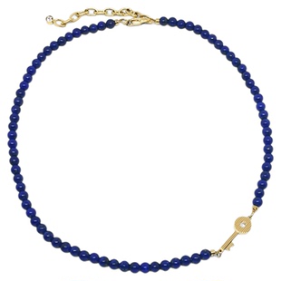 官方ALP JEWELRY空系列7A级天然青金石项链显白锁骨链14K镀金钥匙