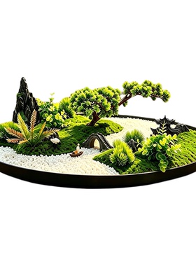 餐桌中间摆花桌摆酒店电动圆桌转盘装饰高端饭店餐厅微缩景观摆台