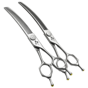 玄鸟王者高端专业弯鱼骨剪弯牙剪美容师店用修毛剃毛专用手感超顺