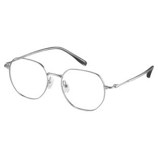 SEROVA施洛华眼镜超轻银色男女高级感多边形框近视眼镜架SL1193