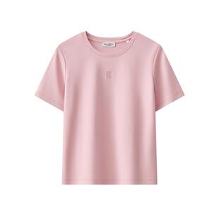 【自营】Marc O'Polo夏季新款休闲短款精纺棉质短袖T恤女logo宽松