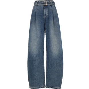 ONLY2025冬季新款慵懒风立体宽松纯棉休闲廓型气球裤牛仔裤