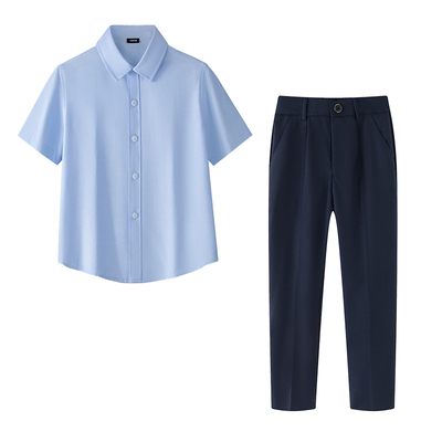 六一儿童演出服夏短袖泰式校服班服男女童毕业照大合唱朗诵团体服