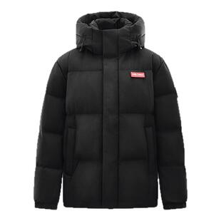 孙颖莎同款鸭鸭短款连帽羽绒服男款三防蓄热防静电加厚保暖外套女