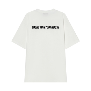 YKYB黄子韬 潮牌宽松情侣街头半袖t恤纯色纯棉百搭简约基础短袖夏