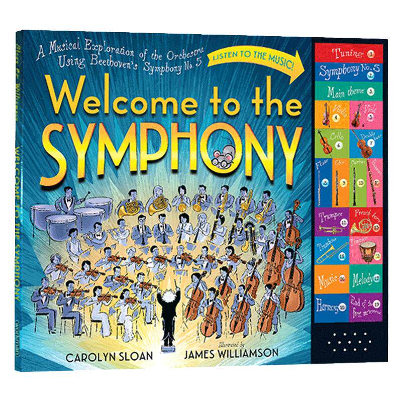 欢迎来到交响乐团 发声书 Welcome to the Symphony 主题音乐乐器 儿童趣味认知晚安故事书 原版