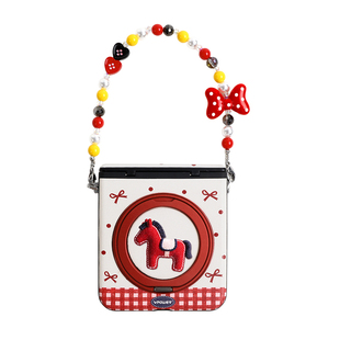 适用于华为pocket2手机壳新款pocket 2优享版小折叠屏专用保护壳高级感中轴全包防摔红色马年外壳带挂绳支架