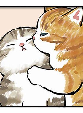 北欧猫咪diy数字油画客厅儿童房